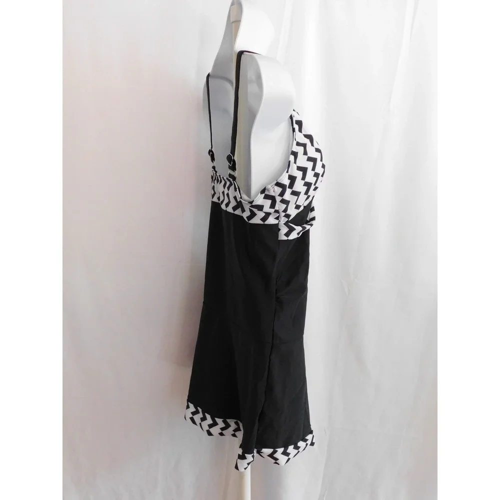 Unbranded Tankini L Women's Black, White Swim Suit Top Size L